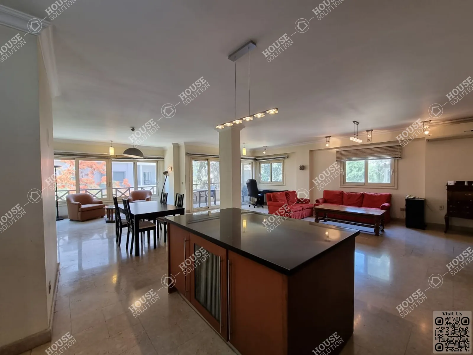 غرفة الاستقبال	 @ شقق للإيجار في المعادي سرايات المعادي مساحة: 240 م² تتكون من 3 غرفة 3 حمام مفروش مودرن 5 نجوم #4964-2