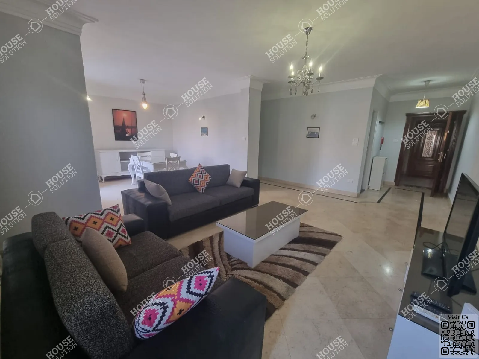 غرفة الاستقبال	 @ شقق للإيجار في المعادي دجله المعادي مساحة: 150 م² تتكون من 2 غرفة 2 حمام مفروش مودرن 5 نجوم #4977-0