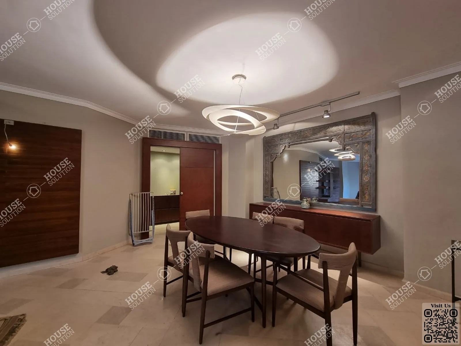 غرفة العشاء @ شقق للإيجار في المعادي سرايات المعادي مساحة: 240 م² تتكون من 3 غرفة 3 حمام مفروش مودرن 5 نجوم #5011-2