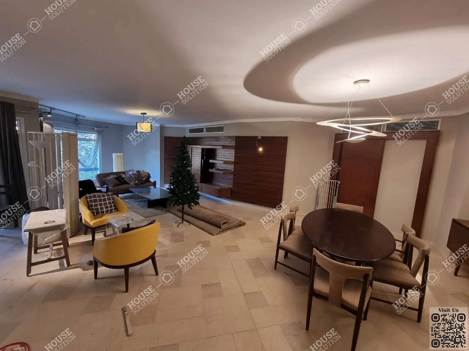 غرفة الاستقبال @ شقق للإيجار في المعادي سرايات المعادي مساحة: 240 م² تتكون من 3 غرفة 3 حمام مفروش مودرن 5 نجوم #5011-0