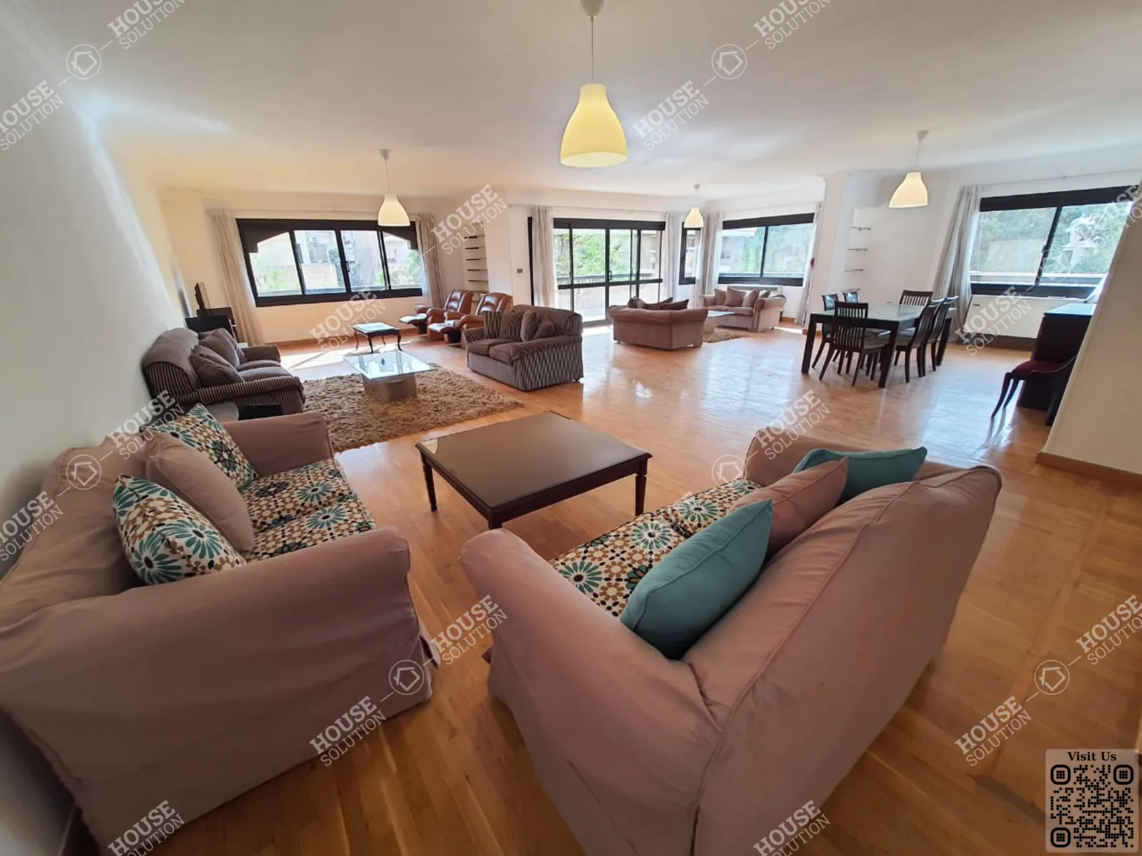 غرفة الاستقبال	 @ شقق للإيجار في المعادي سرايات المعادي مساحة: 350 م² تتكون من 5 غرفة 4 حمام مفروش 5 نجوم #5023-0