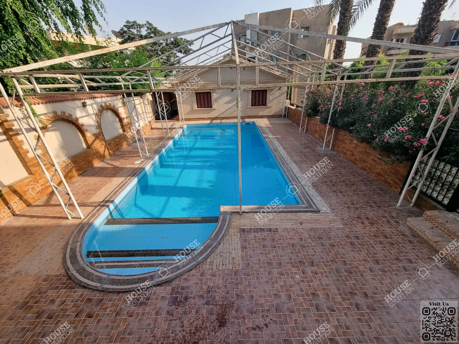 PRIVATE SWIMMING POOL  @ Villas For Rent In Maadi New Maadi Area: 1050 m² consists of 5 Bedrooms 5 Bathrooms Semi furnished 5 stars #5036-0