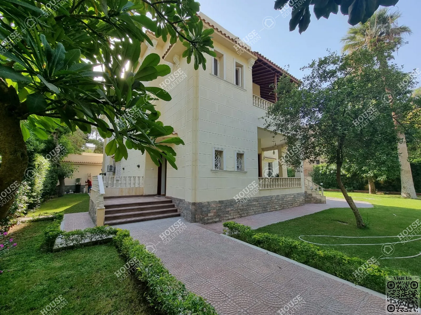 اطلالة خارجية @ فيلات للإيجار في المعادي سرايات المعادي مساحة: 1050 م² تتكون من 7 غرفة 5 حمام نصف مفروش 5 نجوم #5057-0