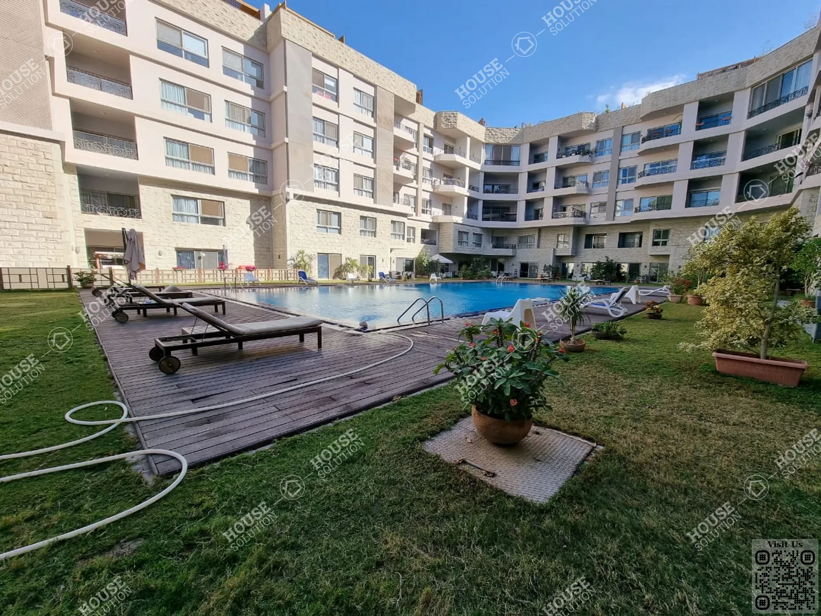 SHARED SWIMMING POOL  @ Apartments For Rent In Maadi Maadi Sarayat Area: 320 m² consists of 4 Bedrooms 4 Bathrooms Modern furnished 5 stars #5086-2