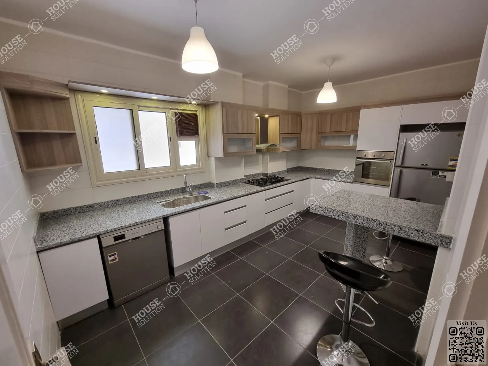 KITCHEN  @ Apartments For Rent In Maadi Maadi Sarayat Area: 250 m² consists of 3 Bedrooms 3 Bathrooms Modern furnished 5 stars #5106-1