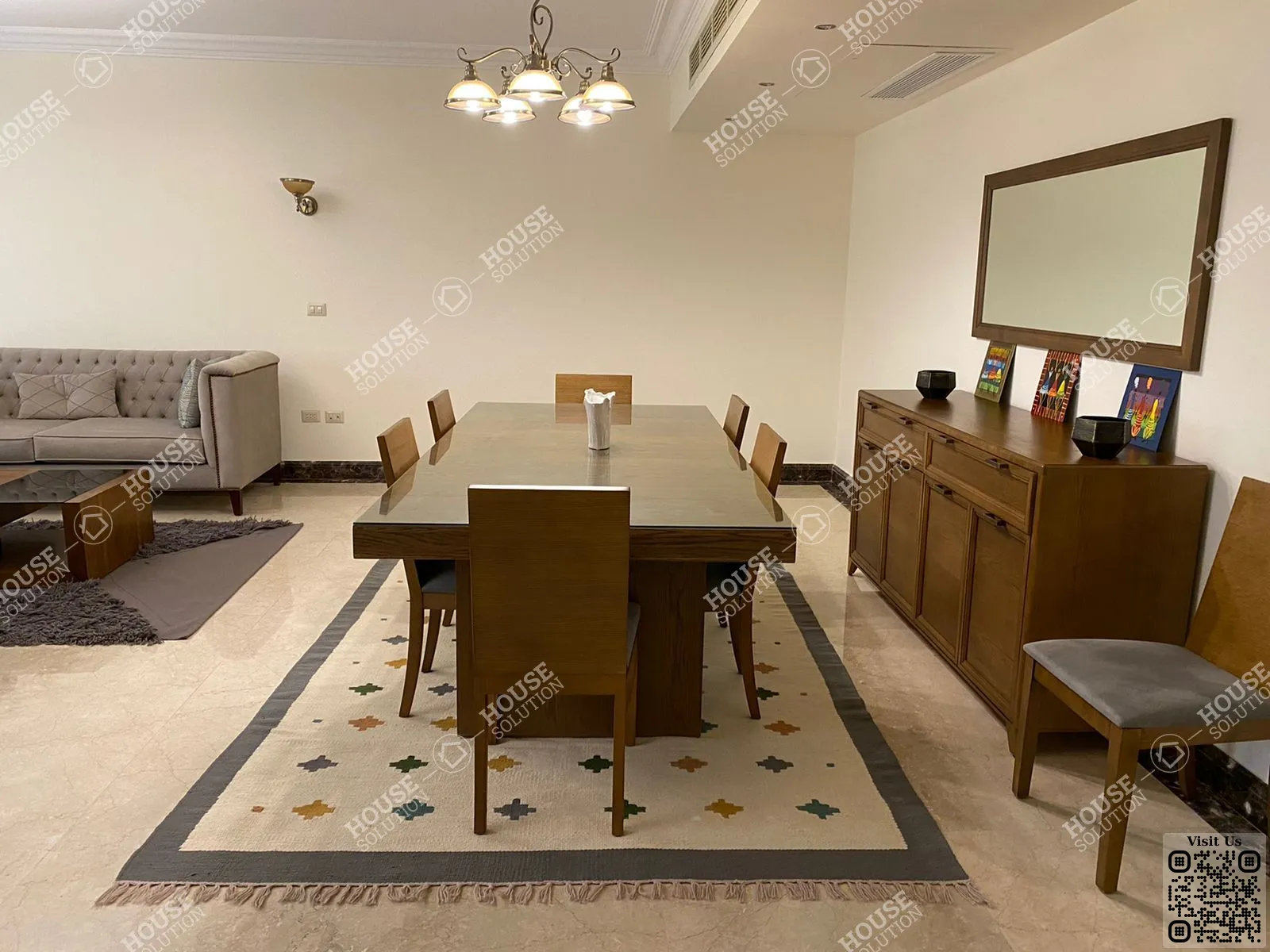 DINING AREA @ Apartments For Rent In Maadi Maadi Sarayat Area: 280 m² consists of 3 Bedrooms 3 Bathrooms Modern furnished 5 stars #5113-2