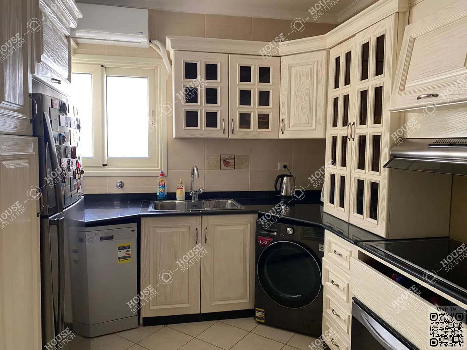 KITCHEN  @ Apartments For Rent In Maadi Maadi Sarayat Area: 280 m² consists of 3 Bedrooms 3 Bathrooms Modern furnished 5 stars #5113-1