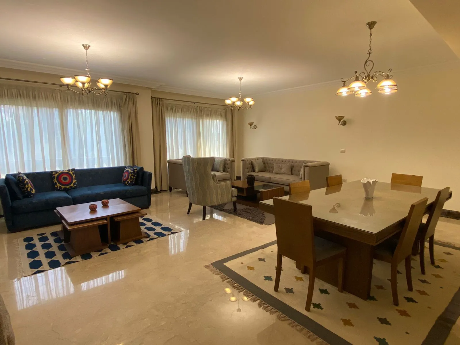 Apartments For Sale In Maadi Maadi Sarayat Area: 280 m² consists of 3 Bedrooms 3 Bathrooms Modern furnished 5 stars #5113
