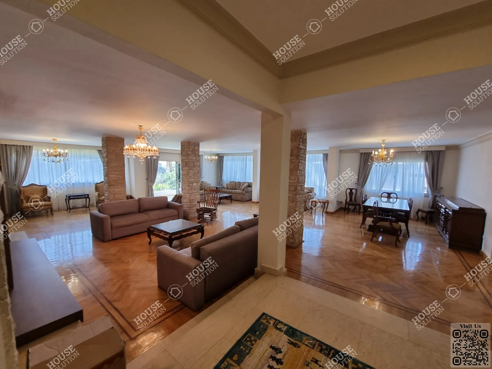 RECEPTION  @ Apartments For Rent In Maadi Maadi Sarayat Area: 350 m² consists of 4 Bedrooms 3 Bathrooms Furnished 5 stars #5125-0