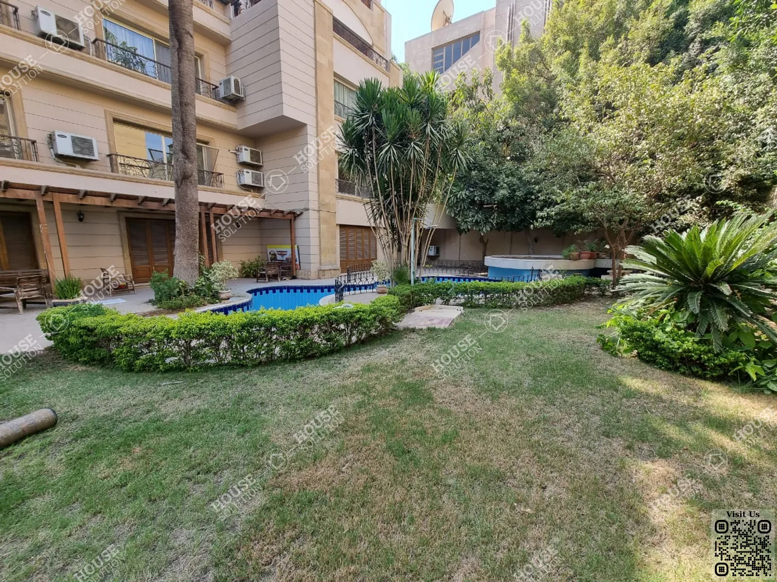 PRIVATE SWIMMING POOL  @ Ground Floors For Rent In Maadi Maadi Sarayat Area: 600 m² consists of 5 Bedrooms 6 Bathrooms Semi furnished 5 stars #5135-0
