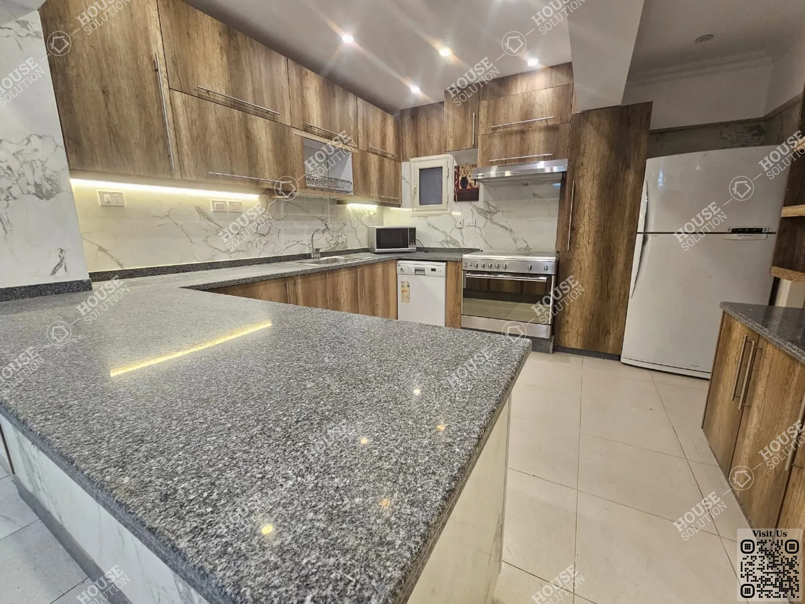 KITCHEN  @ Ground Floors For Rent In Maadi Maadi Sarayat Area: 250 m² consists of 3 Bedrooms 2 Bathrooms Furnished 5 stars #5137-2