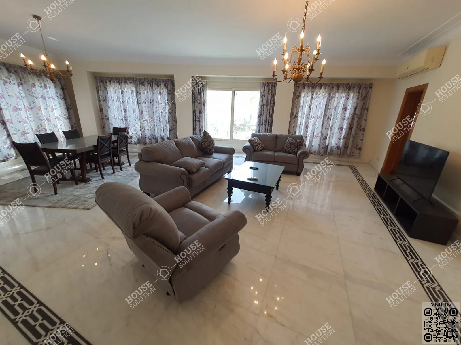 غرفة الاستقبال	 @ شقق للإيجار في المعادي سرايات المعادي مساحة: 200 م² تتكون من 3 غرفة 3 حمام مفروش مودرن 5 نجوم #5138-0