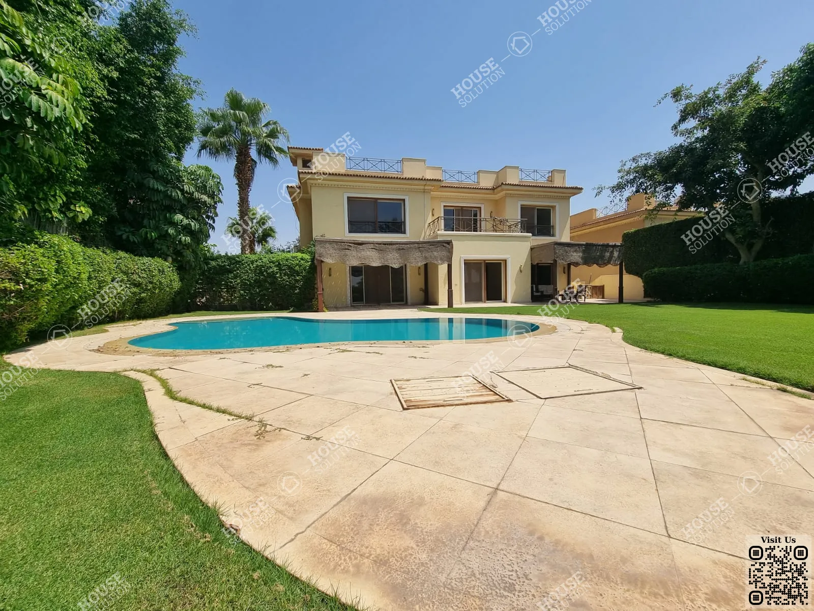 OUTSIDE VIEW  @ Villas For Rent In Katameya katameya Heights Area: 1080 m² consists of 5 Bedrooms 7 Bathrooms Semi furnished 5 stars #5143-0