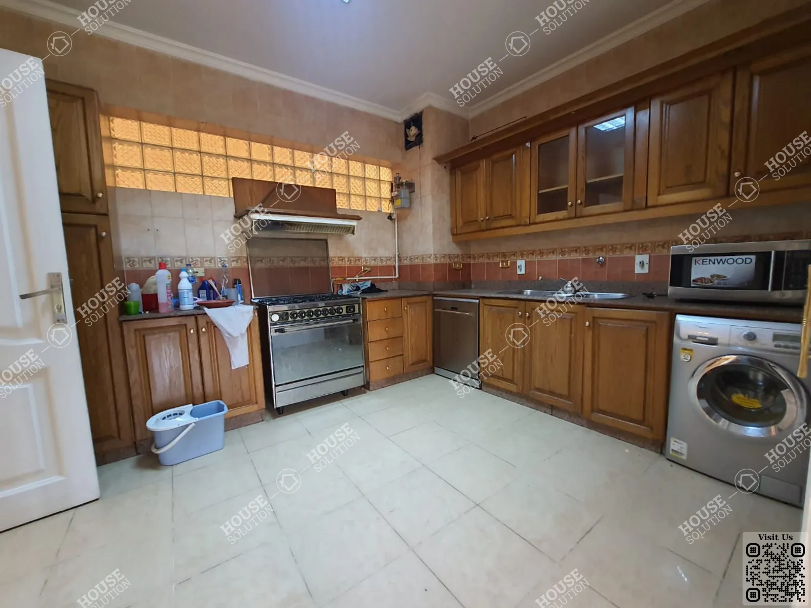 KITCHEN  @ Apartments For Rent In Maadi Maadi Sarayat Area: 220 m² consists of 3 Bedrooms 3 Bathrooms Furnished 5 stars #5147-1