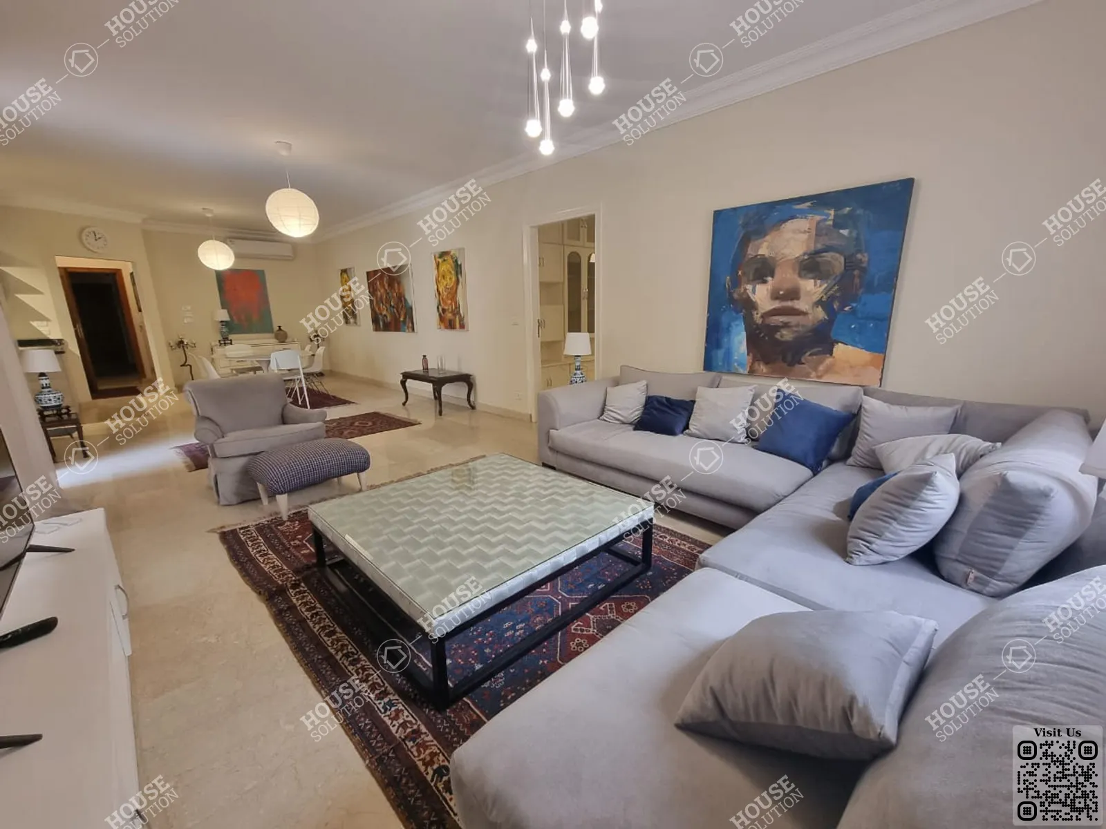 RECEPTION  @ Apartments For Rent In Maadi Maadi Sarayat Area: 200 m² consists of 3 Bedrooms 3 Bathrooms Modern furnished 4 stars #5170-0