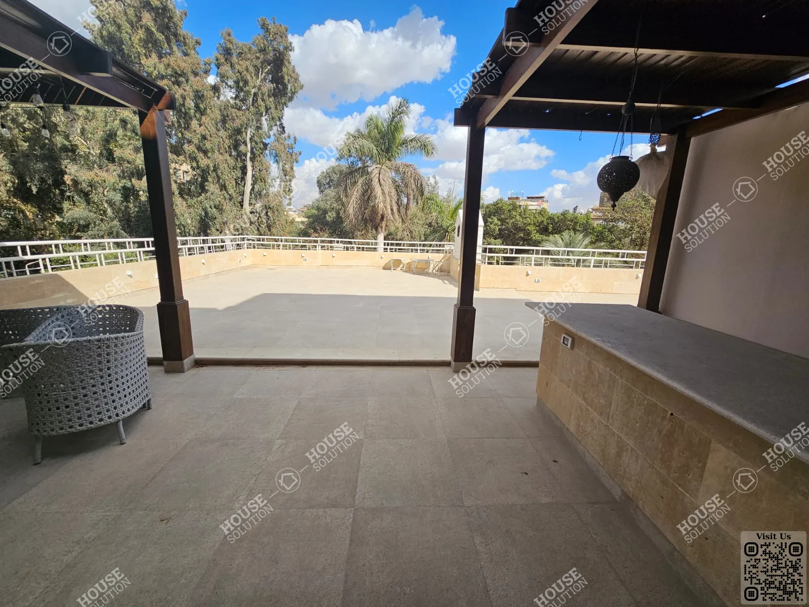 TERRACE  @ Apartments For Rent In Maadi Maadi Sarayat Area: 320 m² consists of 3 Bedrooms 3 Bathrooms Semi furnished 5 stars #5238-0