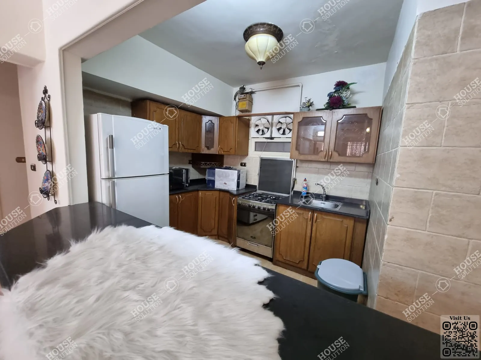 KITCHEN  @ Ground Floors For Rent In Maadi Maadi Degla Area: 120 m² consists of 2 Bedrooms 2 Bathrooms Furnished 5 stars #5243-2