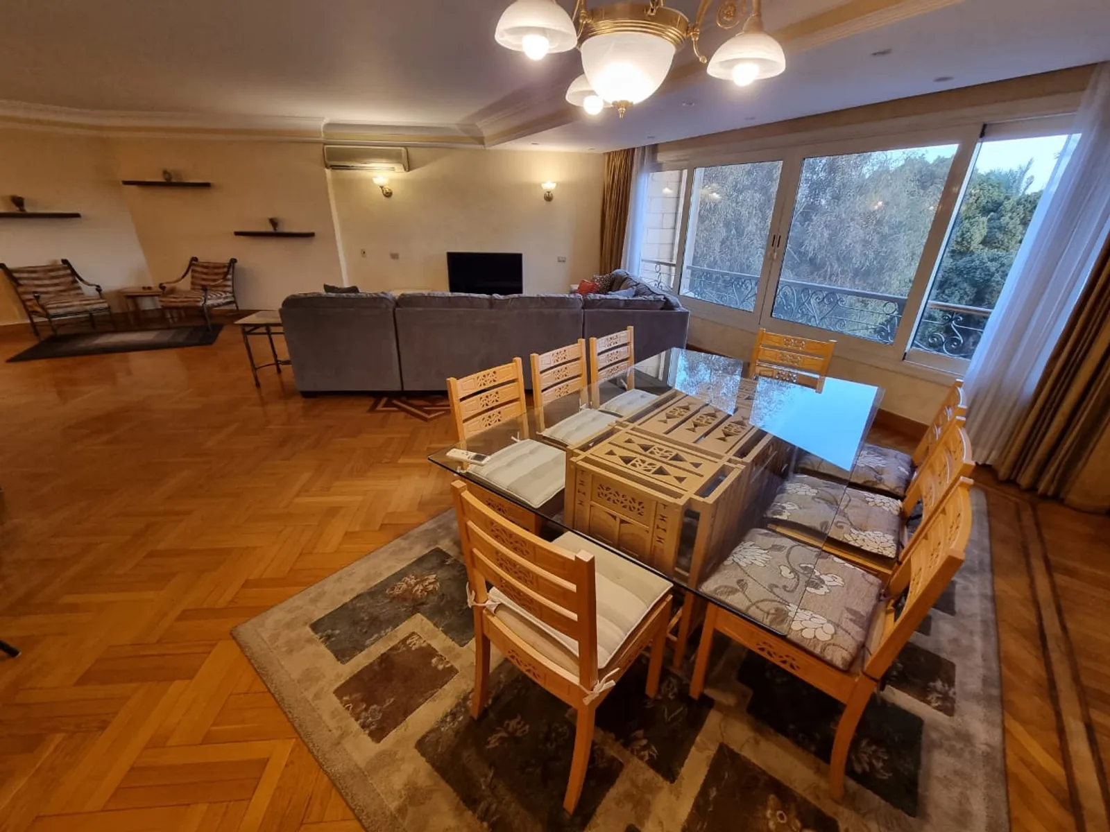 SPACIOUS MODERN APARTMENT WITH SHARED SWIMMING POOL FOR SALE IN SARAYAT EL MAADI CAIRO EGYPT - #5260 - Furnished