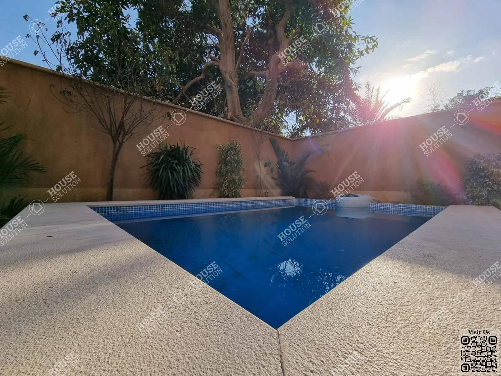 PRIVATE SWIMMING POOL  @ Ground Floors For Rent In Maadi Maadi Sarayat Area: 250 m² consists of 3 Bedrooms 2 Bathrooms Semi furnished 5 stars #5281-0