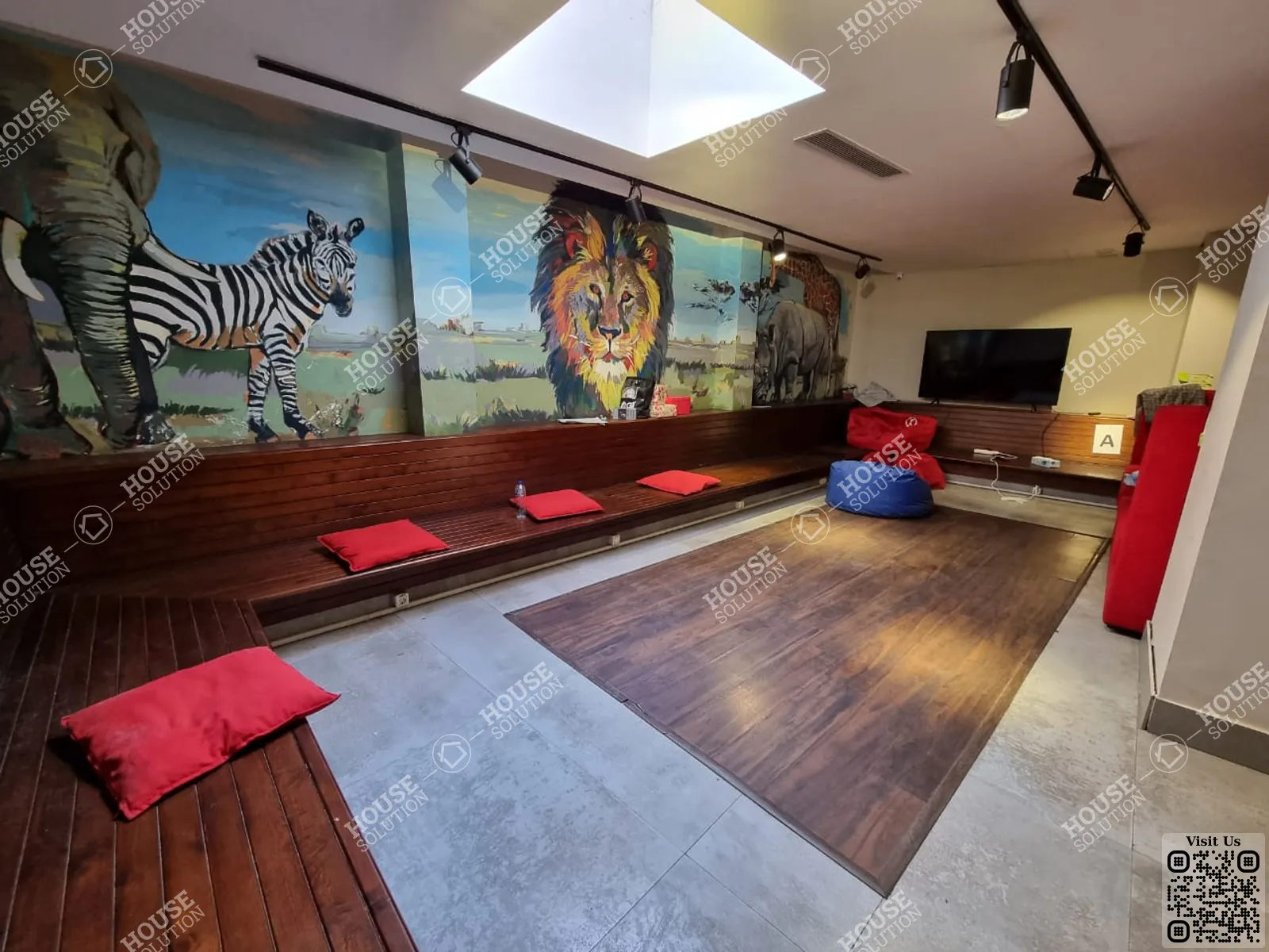 LIVING AREA @ Office spaces For Rent In Maadi Maadi Degla Area: 650 m² consists of 10 Bedrooms 5 Bathrooms Semi furnished 5 stars #5312-1