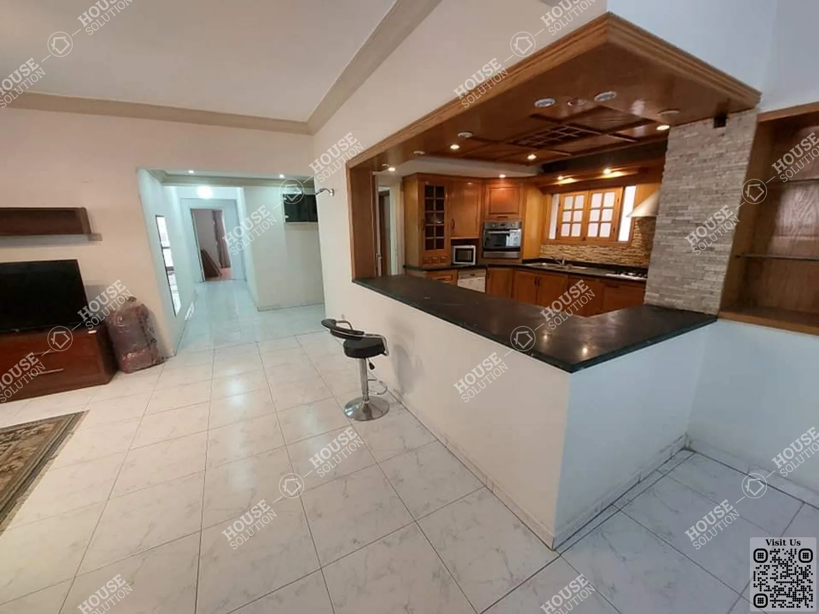 KITCHEN  @ Apartments For Rent In Maadi Maadi Sarayat Area: 200 m² consists of 3 Bedrooms 2 Bathrooms Furnished 5 stars #5334-1