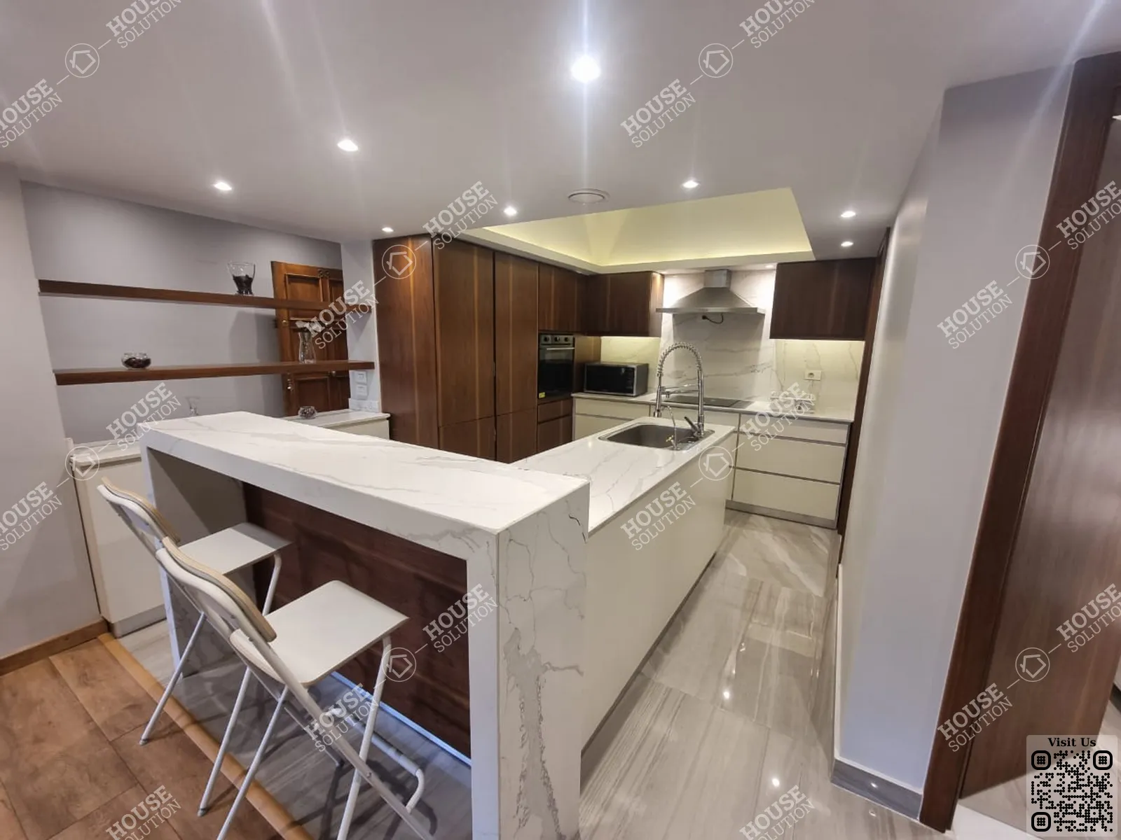 KITCHEN  @ Apartments For Rent In Maadi Maadi Degla Area: 220 m² consists of 3 Bedrooms 3 Bathrooms Modern furnished 5 stars #5351-1