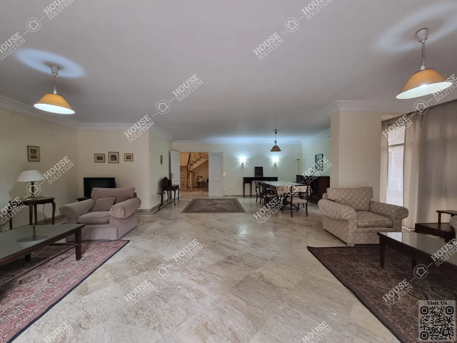 RECEPTION  @ Duplexes For Rent In Maadi Maadi Sarayat Area: 300 m² consists of 3 Bedrooms 3 Bathrooms Furnished 5 stars #5355-0