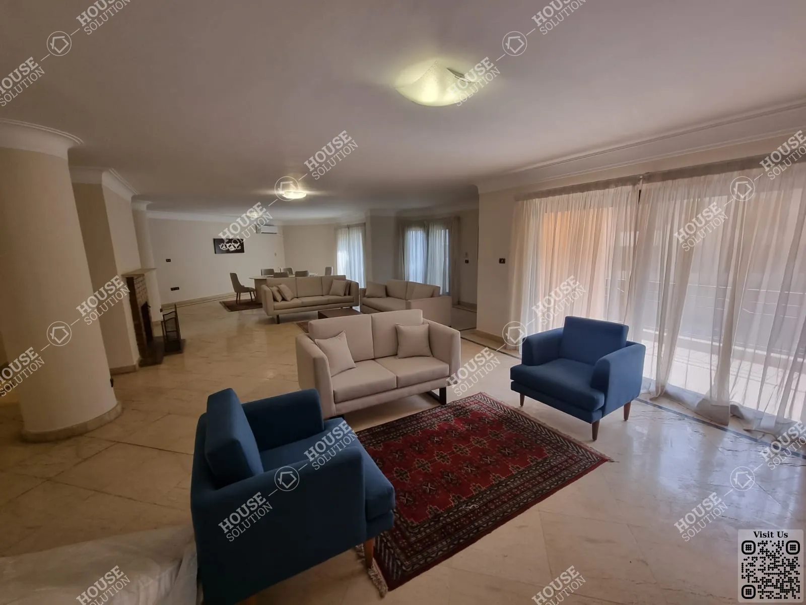RECEPTION  @ Apartments For Rent In Maadi Maadi Sarayat Area: 302 m² consists of 4 Bedrooms 3 Bathrooms Furnished 5 stars #5361-0