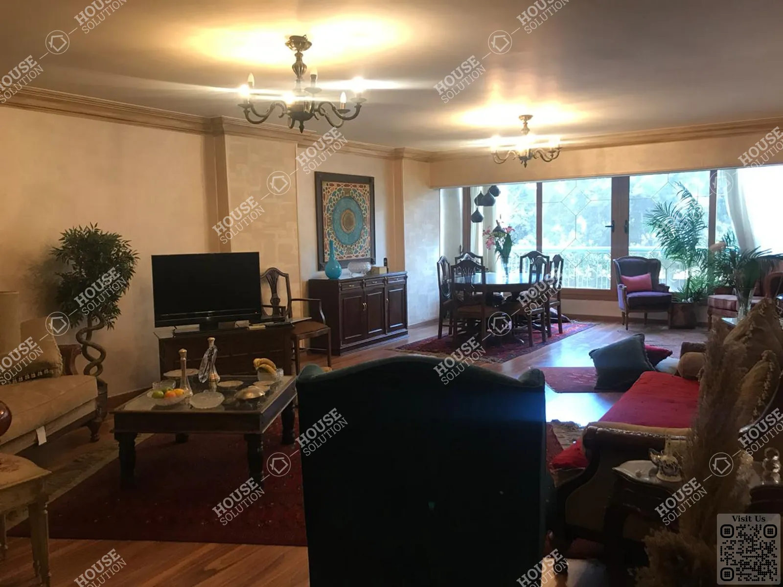 RECEPTION  @ Apartments For Sale In Maadi Maadi Sarayat Area: 200 m² consists of 3 Bedrooms 2 Bathrooms Furnished 3 stars #5363-1