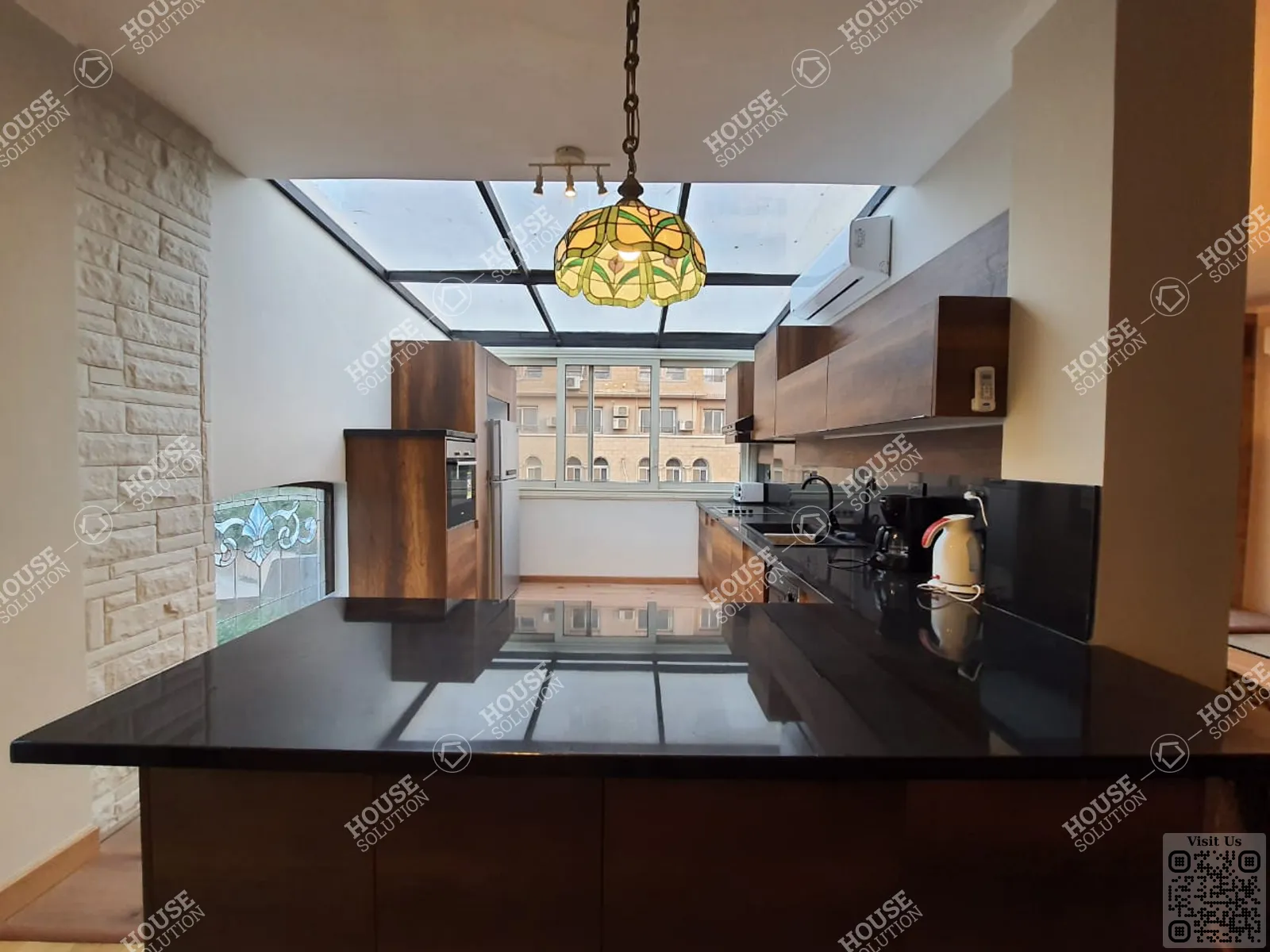 KITCHEN  @ Studios For Rent In Maadi Maadi Sarayat Area: 100 m² consists of 1 Bedrooms 1 Bathrooms Modern furnished 5 stars #5370-1