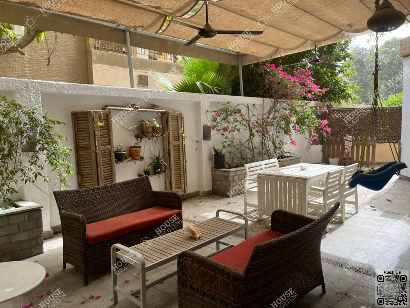 مصطبة @ دور ارضي للإيجار في المعادي دجله المعادي مساحة: 300 م² تتكون من 4 غرفة 3 حمام مفروش مودرن 5 نجوم #5381-2