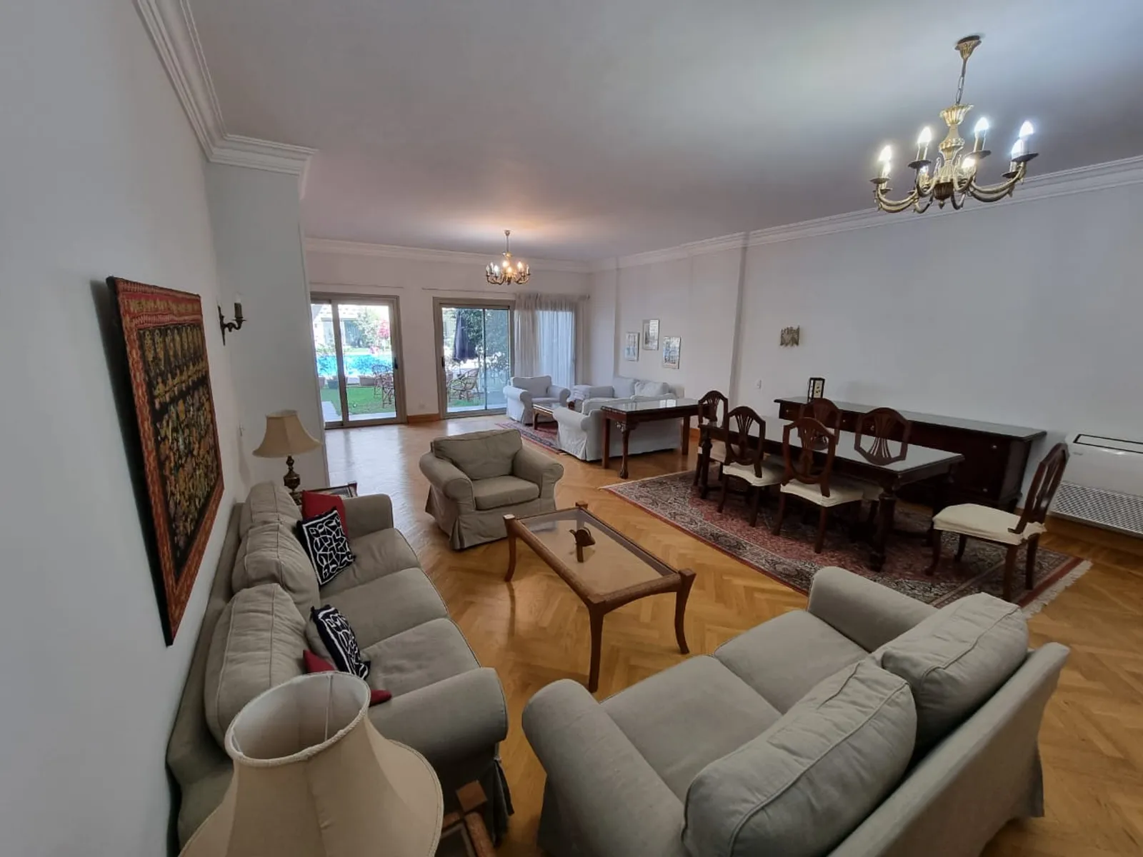 Ground Floors For Sale In Maadi Maadi Sarayat Area: 280 m² consists of 3 Bedrooms 3 Bathrooms Modern furnished 5 stars #5409