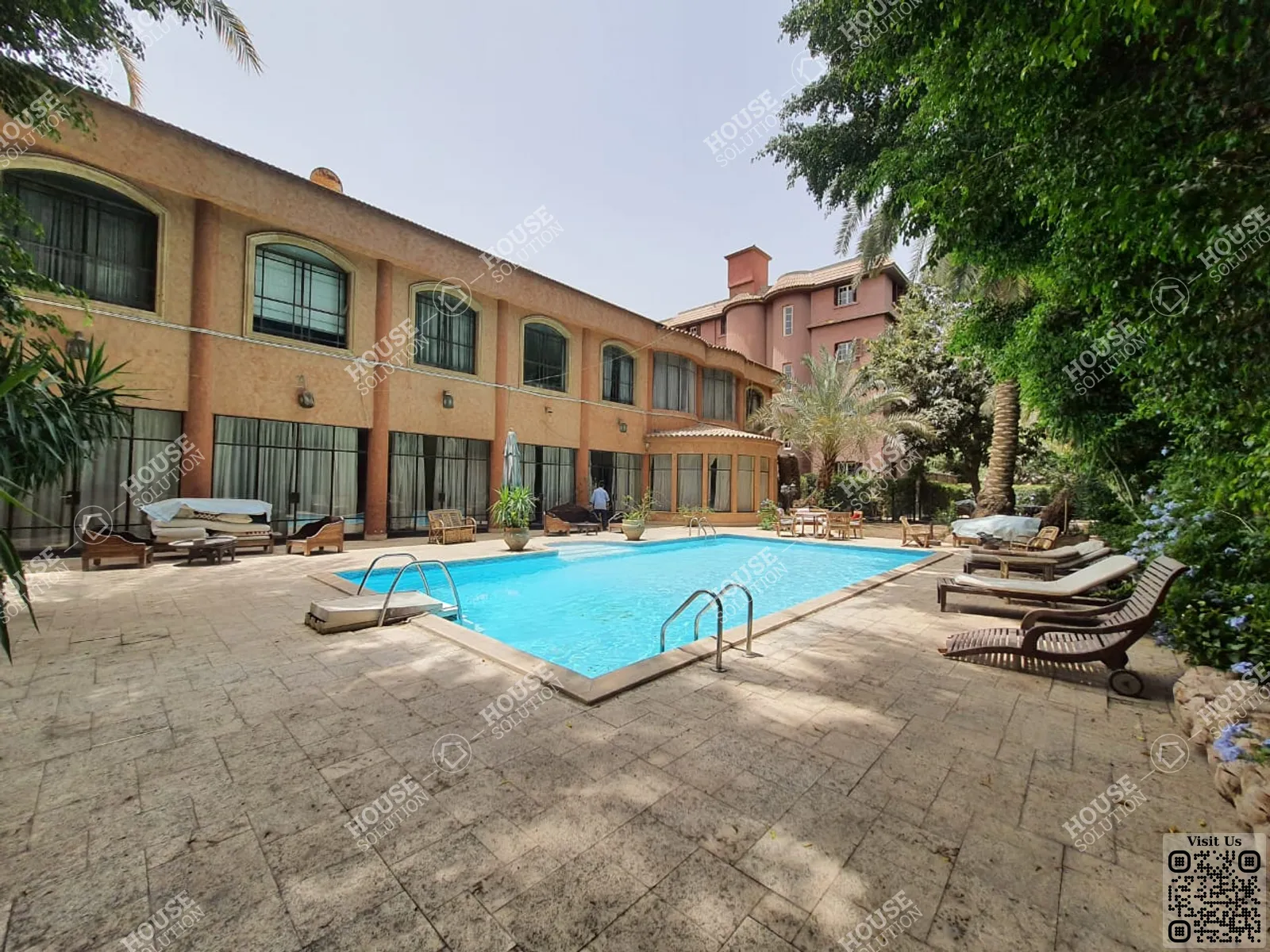 SHARED SWIMMING POOL  @ Ground Floors For Rent In Maadi Maadi Sarayat Area: 300 m² consists of 3 Bedrooms 3 Bathrooms Furnished 5 stars #5428-1