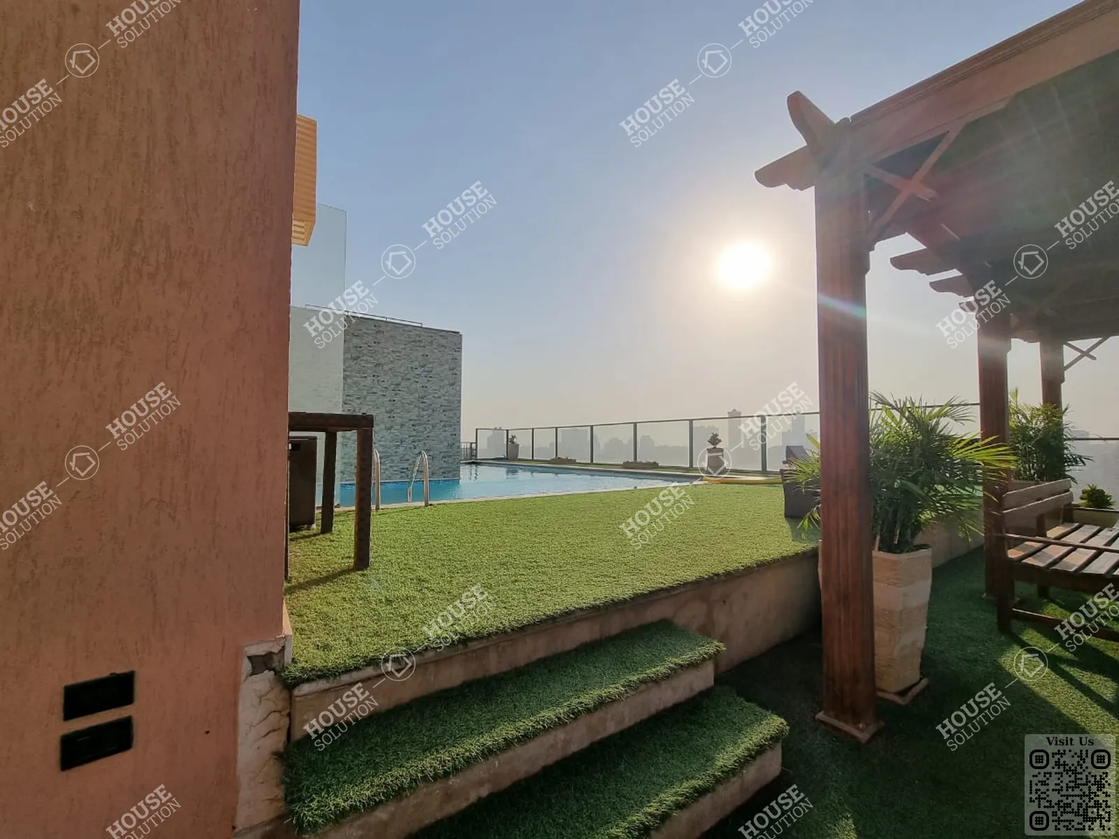 SHARED SWIMMING POOL  @ Apartments For Rent In Maadi Maadi Sarayat Area: 350 m² consists of 4 Bedrooms 3 Bathrooms Modern furnished 5 stars #5484-2