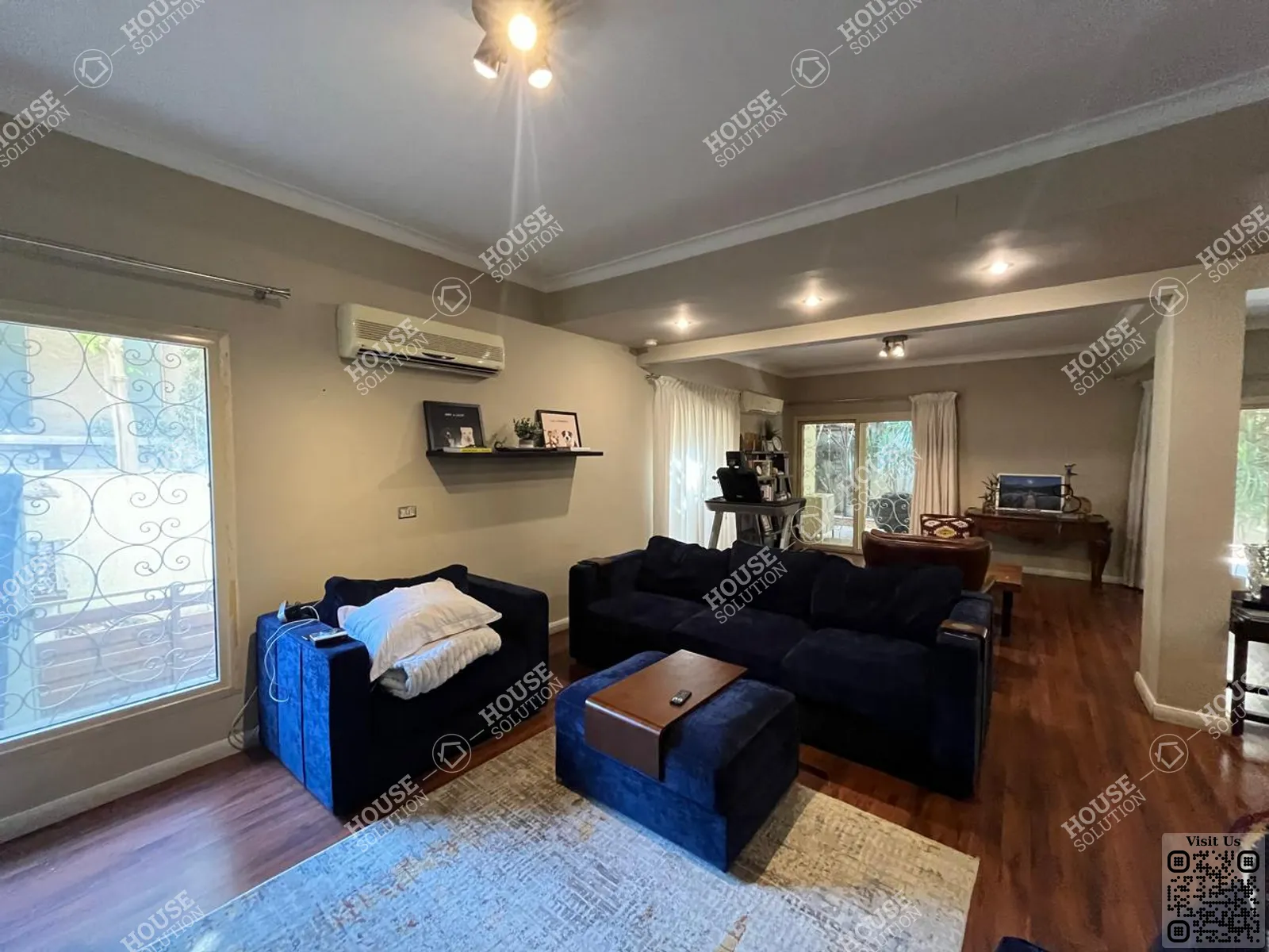 LIVING AREA @ Ground Floors For Rent In Maadi Maadi Degla Area: 400 m² consists of 4 Bedrooms 4 Bathrooms Semi furnished 5 stars #5485-1