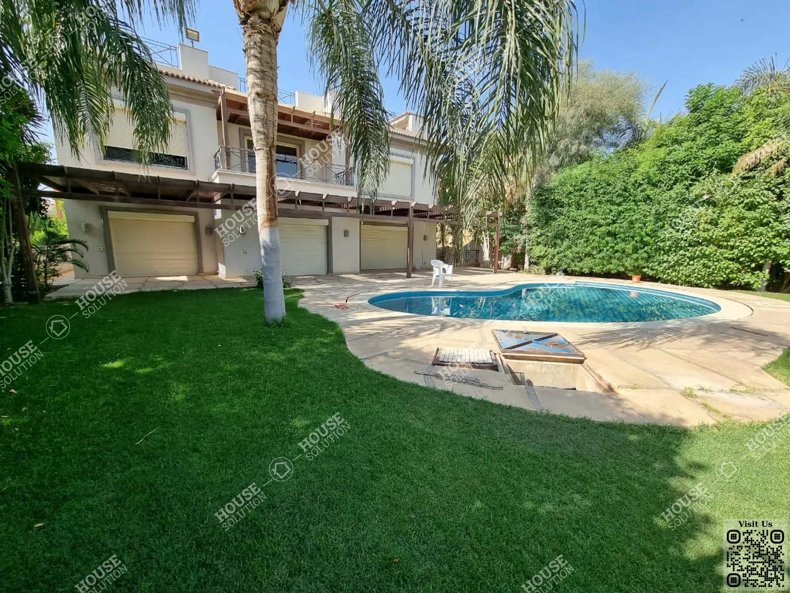 PRIVATE SWIMMING POOL  @ Villas For Rent In Katameya katameya Heights Area: 750 m² consists of 6 Bedrooms 7 Bathrooms Semi furnished 5 stars #5511-0