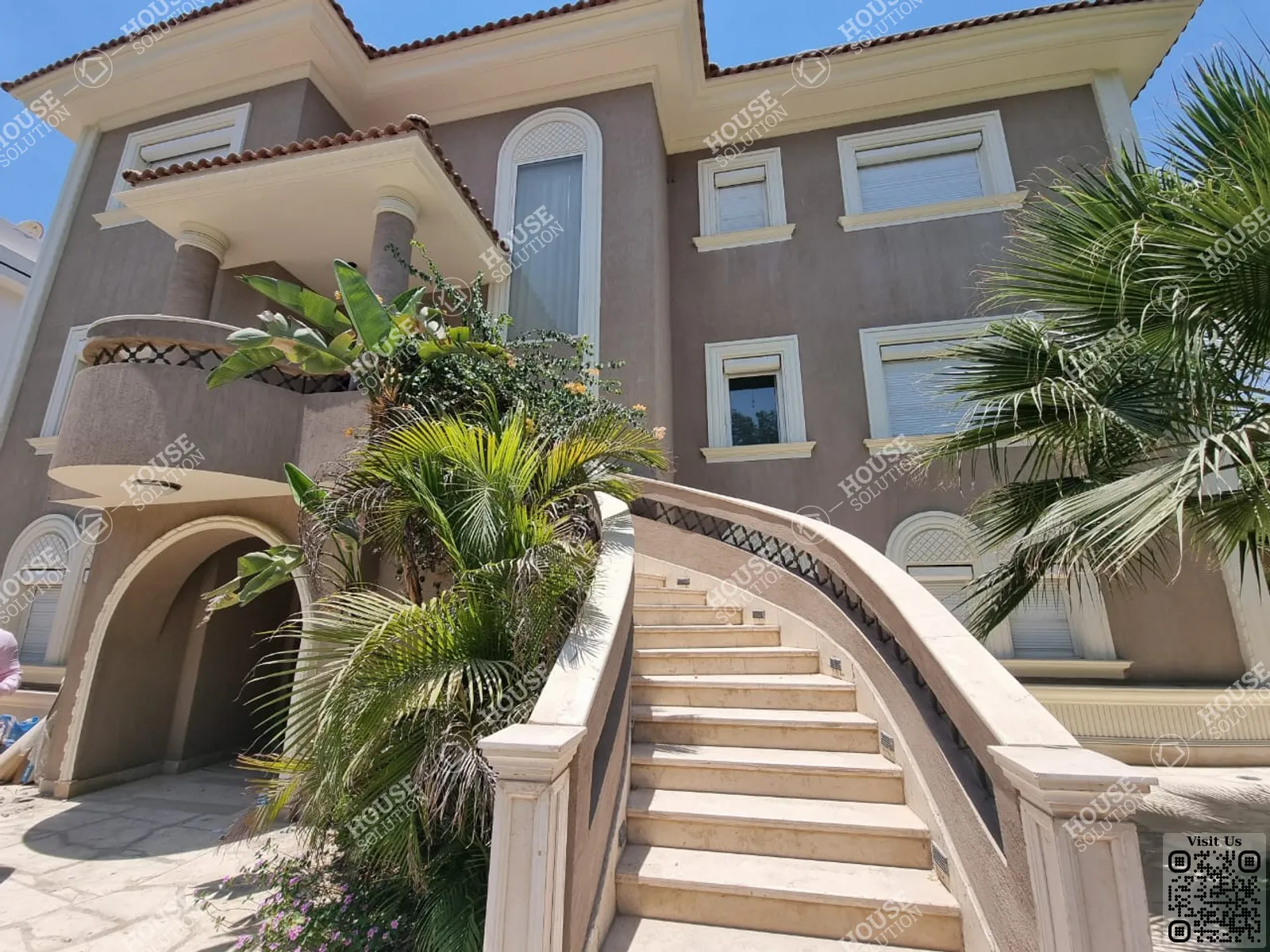 OUTSIDE VIEW  @ Villas For Rent In Katameya katameya Heights Area: 750 m² consists of 6 Bedrooms 8 Bathrooms Semi furnished 5 stars #5513-1