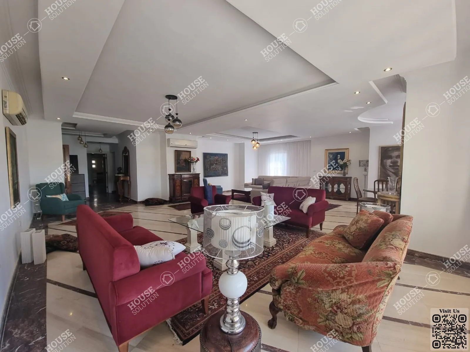 RECEPTION  @ Apartments For Rent In Maadi Maadi Sarayat Area: 300 m² consists of 4 Bedrooms 3 Bathrooms Modern furnished 5 stars #5516-1