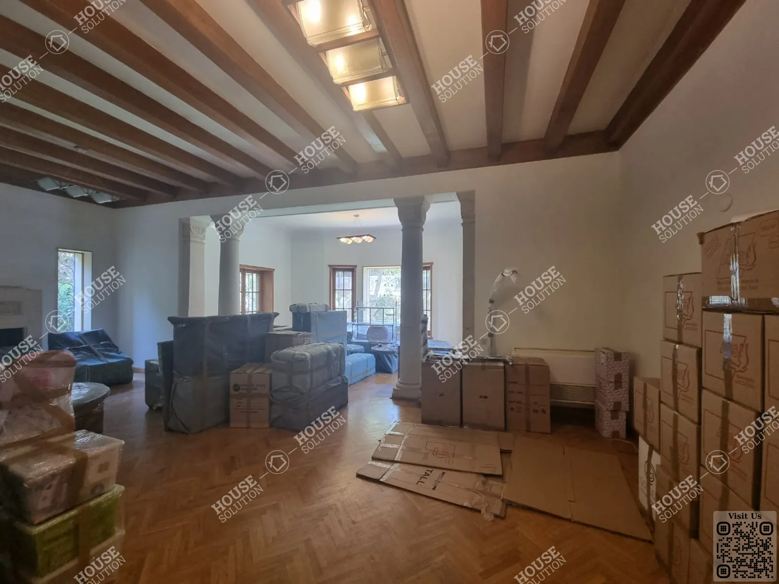 غرفة الاستقبال	 @ فيلات للإيجار في المعادي سرايات المعادي مساحة: 1050 م² تتكون من 5 غرفة 4 حمام نصف مفروش 5 نجوم #5519-1