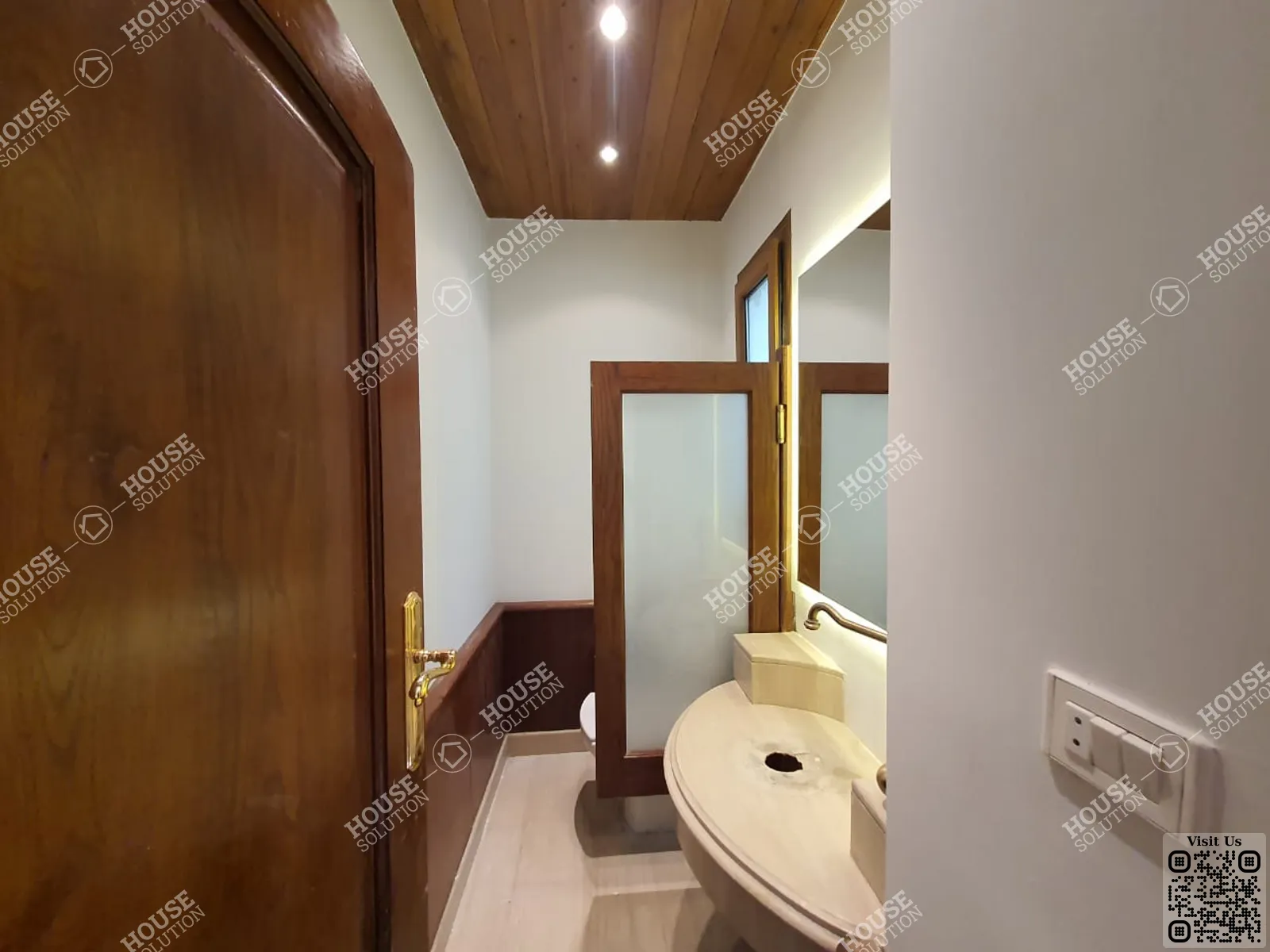 GUEST BATHROOM  @ Ground Floors For Rent In Maadi Maadi Sarayat Area: 200 m² consists of 3 Bedrooms 3 Bathrooms Semi furnished 5 stars #5532-1