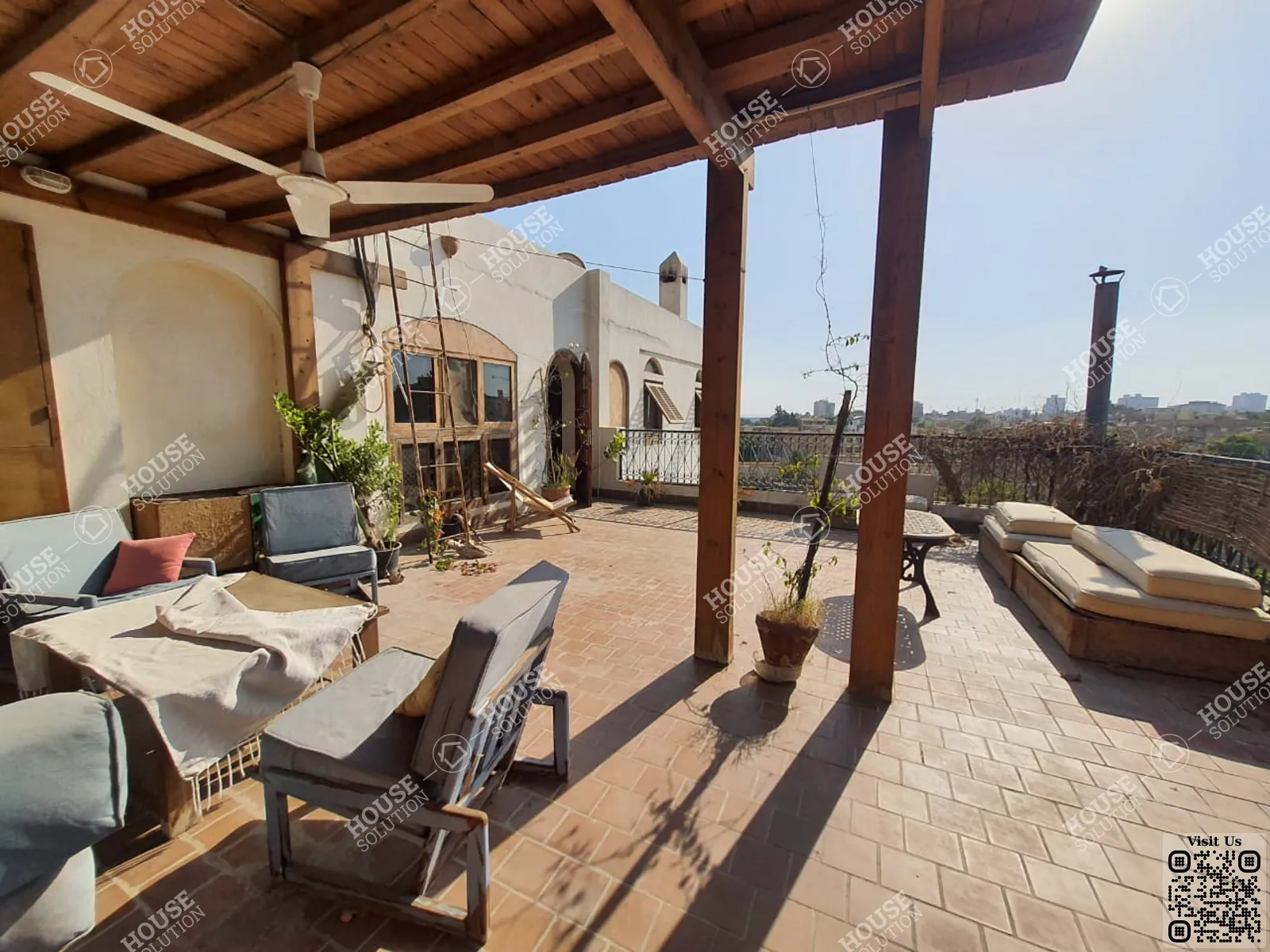 TERRACE  @ Penthouses For Rent In Maadi Maadi Degla Area: 250 m² consists of 3 Bedrooms 2 Bathrooms Furnished 5 stars #5533-1