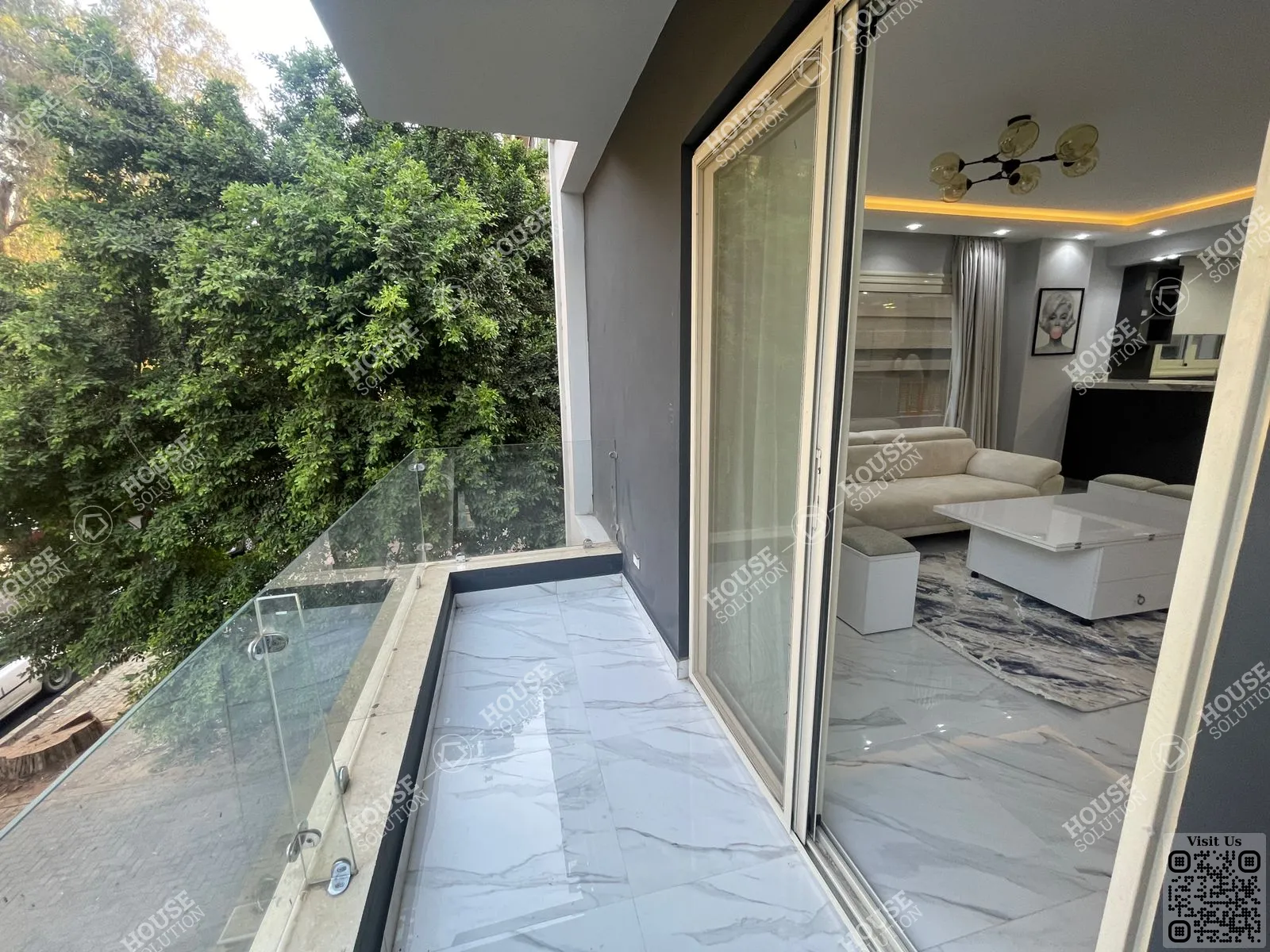 BALCONY @ Apartments For Rent In Maadi Maadi Sarayat Area: 195 m² consists of 3 Bedrooms 3 Bathrooms Modern furnished 5 stars #5542-2