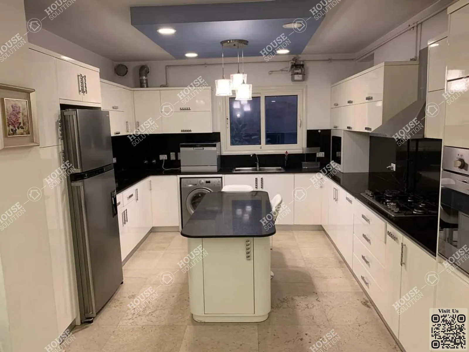 KITCHEN  @ Apartments For Rent In Maadi Maadi Sarayat Area: 200 m² consists of 3 Bedrooms 3 Bathrooms Modern furnished 5 stars #5563-0