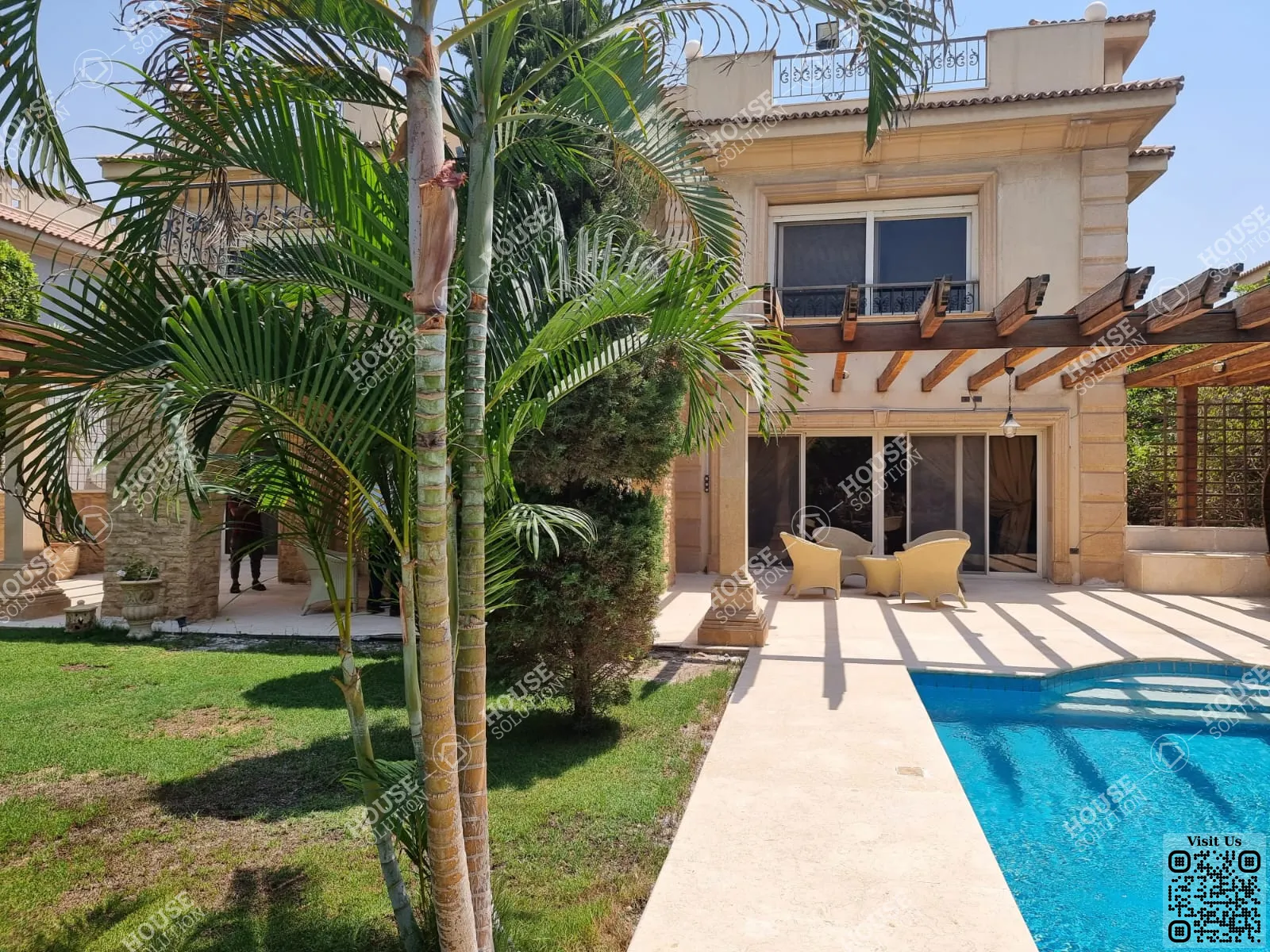 OUTSIDE VIEW  @ Villas For Rent In Katameya katameya Heights Area: 650 m² consists of 5 Bedrooms 7 Bathrooms Semi furnished 5 stars #5590-2
