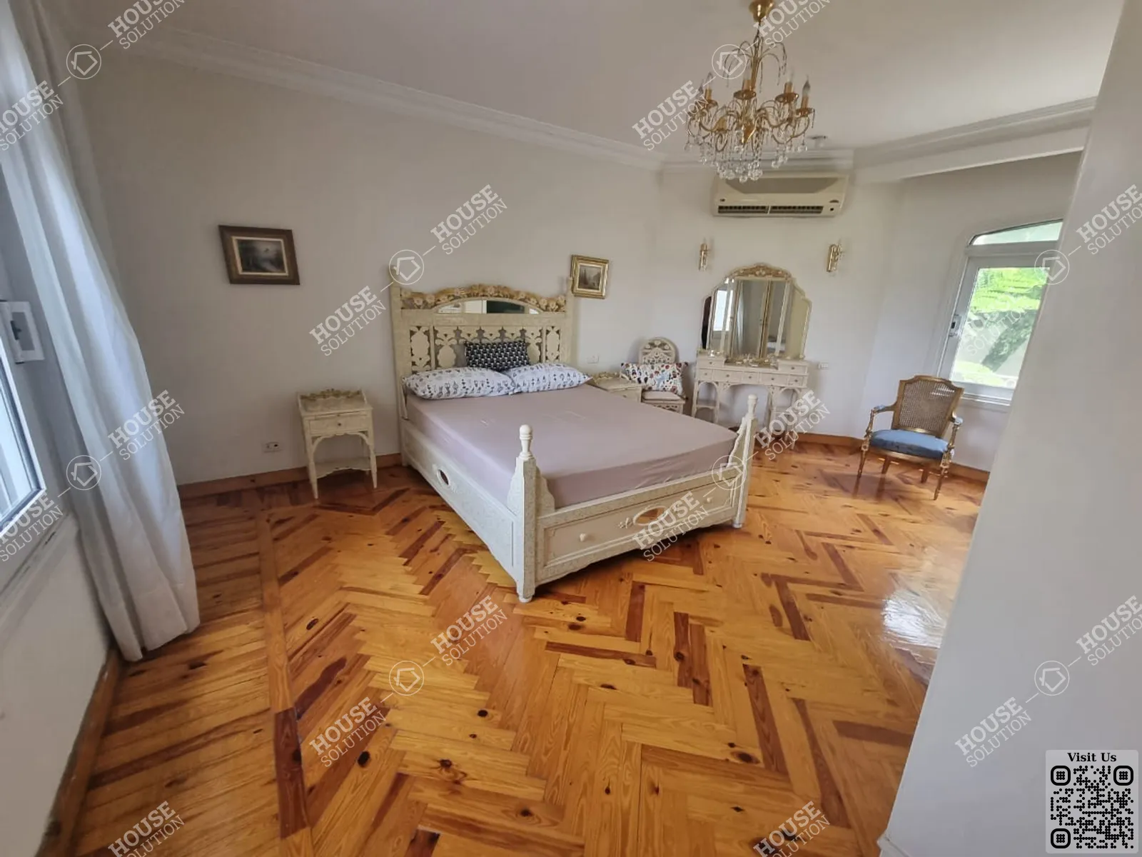 FIRST BEDROOM  @ Villas For Rent In Katameya katameya Heights Area: 650 m² consists of 5 Bedrooms 7 Bathrooms Furnished 5 stars #5595-1