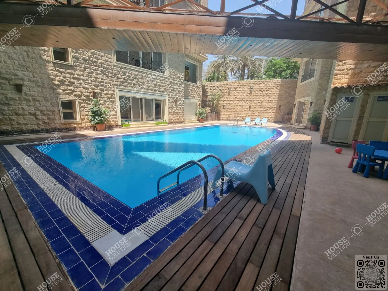 SHARED SWIMMING POOL  @ Apartments For Rent In Maadi Maadi Sarayat Area: 140 m² consists of 3 Bedrooms 3 Bathrooms Modern furnished 5 stars #5604-2