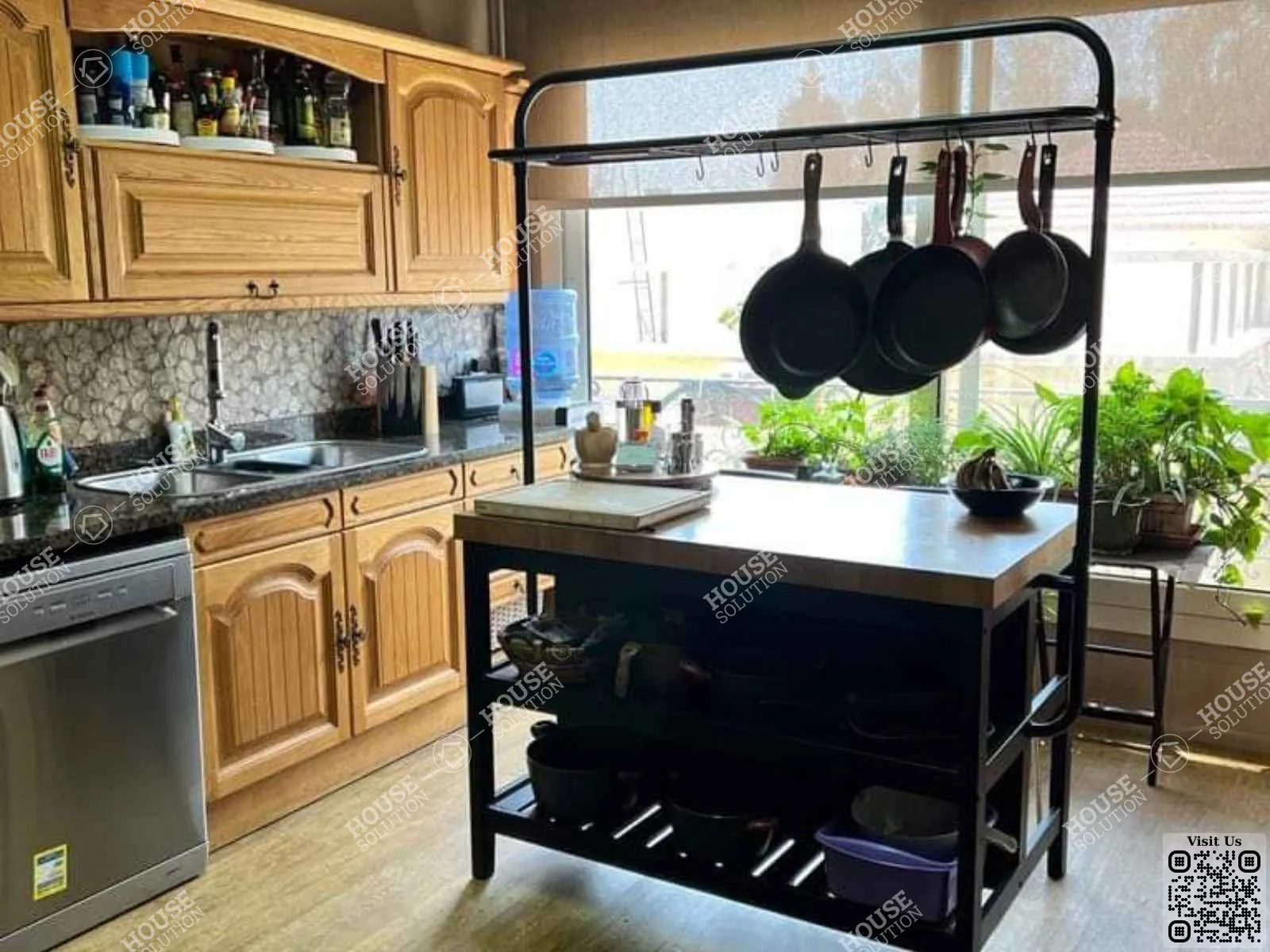 KITCHEN  @ Apartments For Rent In Maadi Maadi Sarayat Area: 140 m² consists of 3 Bedrooms 3 Bathrooms Modern furnished 5 stars #5604-1