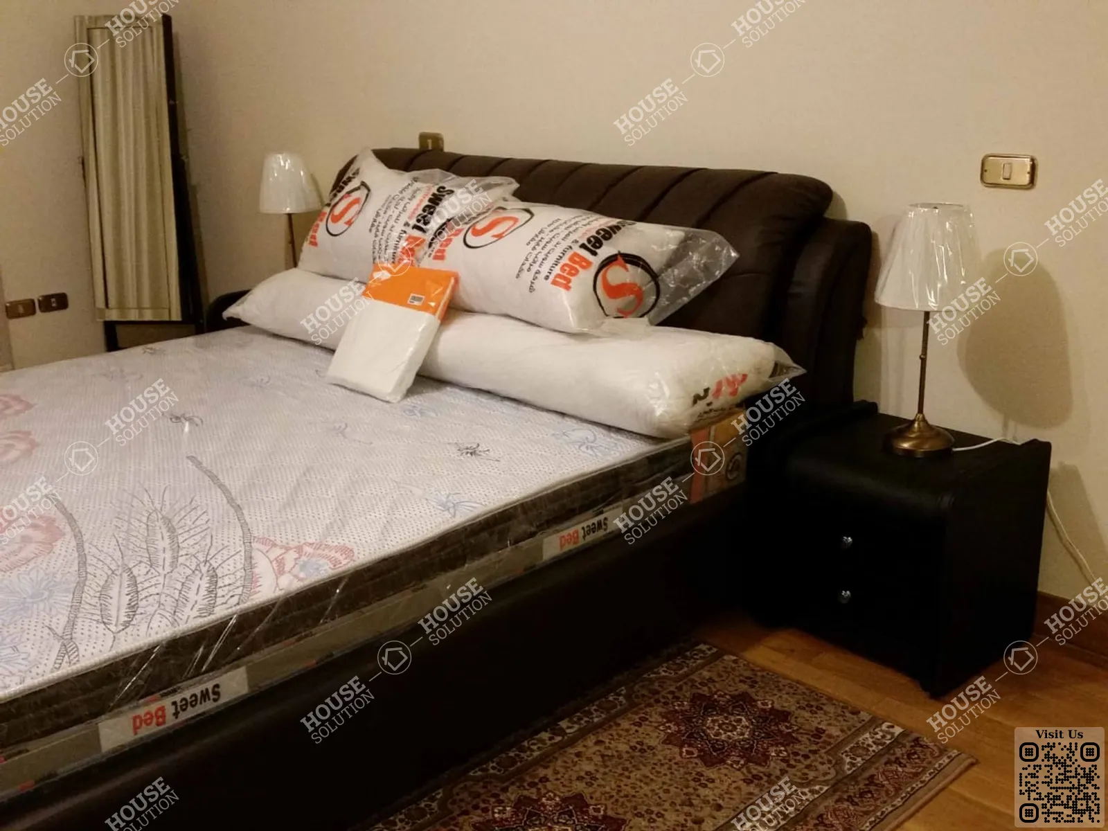 FIRST BEDROOM  @ Apartments For Rent In Maadi Maadi Degla Area: 186 m² consists of 3 Bedrooms 3 Bathrooms Modern furnished 5 stars #5608-1