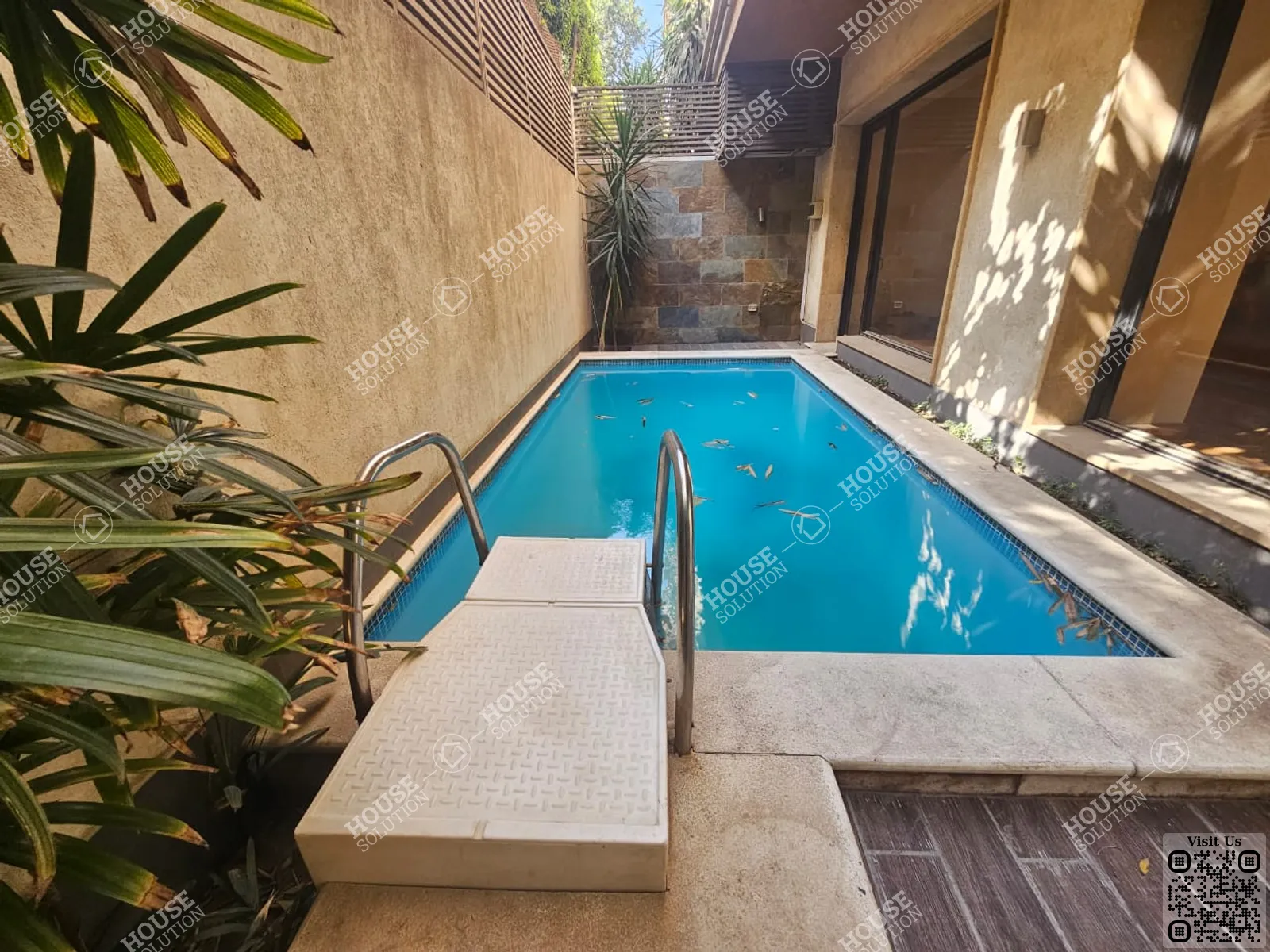 PRIVATE SWIMMING POOL  @ Ground Floors For Rent In Maadi Maadi Degla Area: 400 m² consists of 3 Bedrooms 4 Bathrooms Semi furnished 5 stars #5617-0