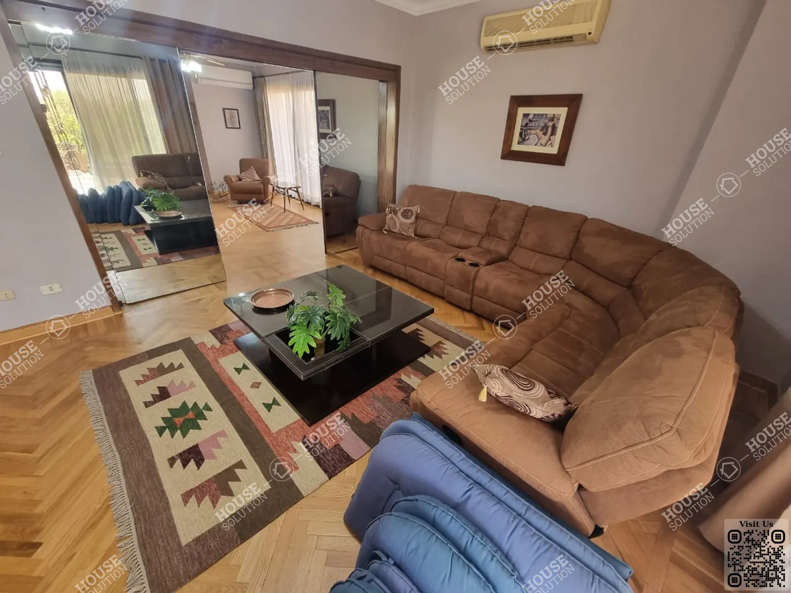 LIVING AREA  @ Penthouses For Rent In Maadi Maadi Sarayat Area: 300 m² consists of 3 Bedrooms 4 Bathrooms Modern furnished 5 stars #5618-2